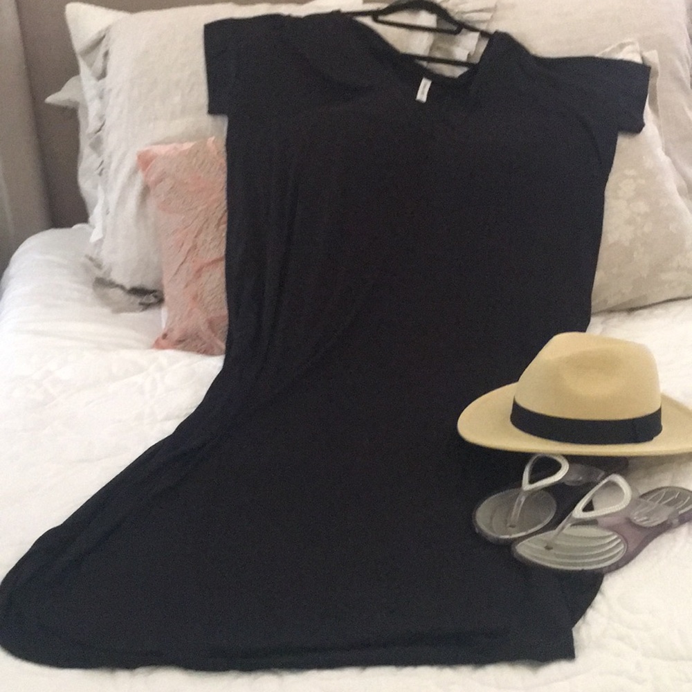 V neck cute maxi dress